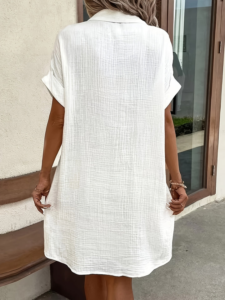 Estelle | Relaxed Button-Front Shirt Dress