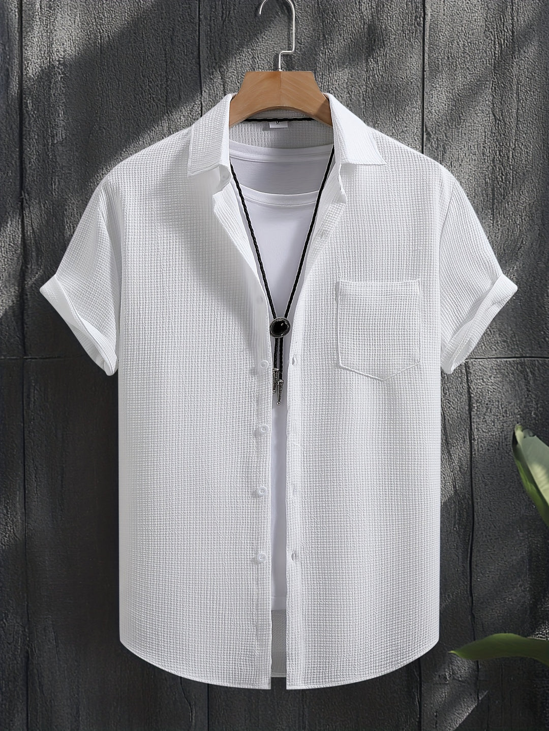 Silas | Men's Bubble Texture Short Sleeve Shirt