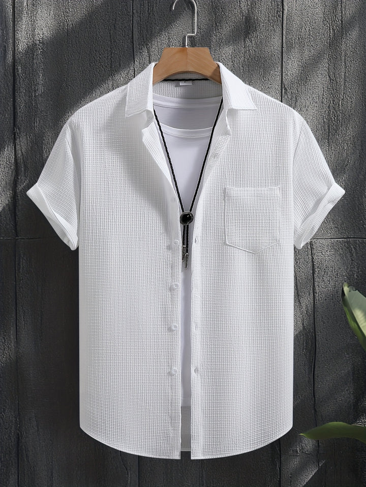 Silas | Men's Bubble Texture Short Sleeve Shirt