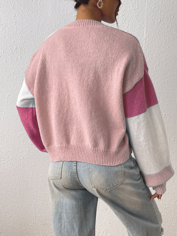 Delphine | Colour-Block Cardigan