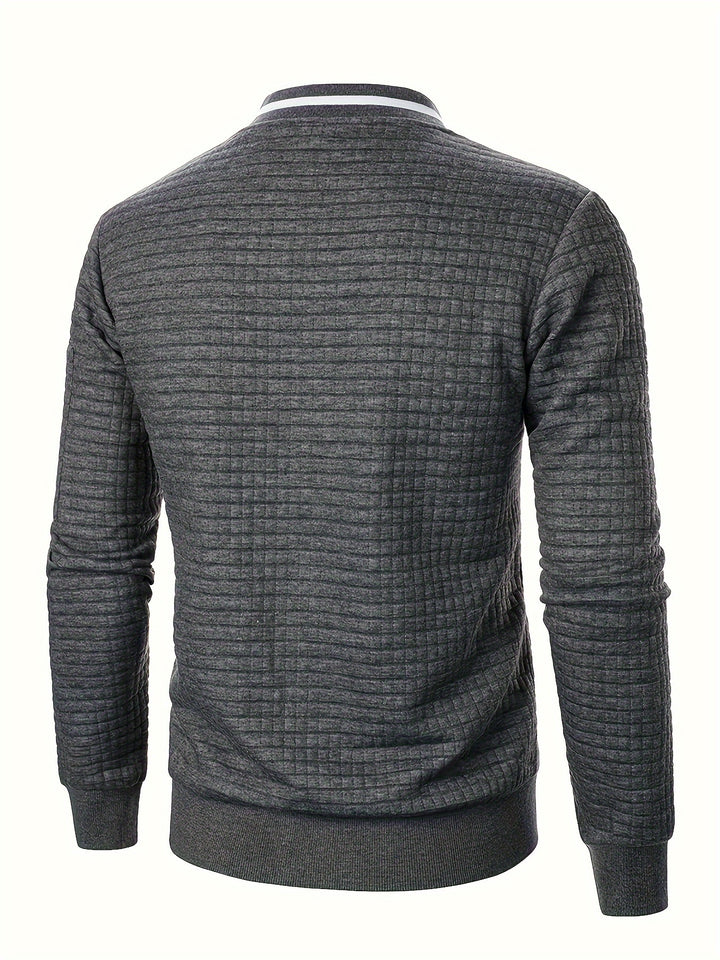 Marcus | Textured Stand-Collar Bomber Jacket