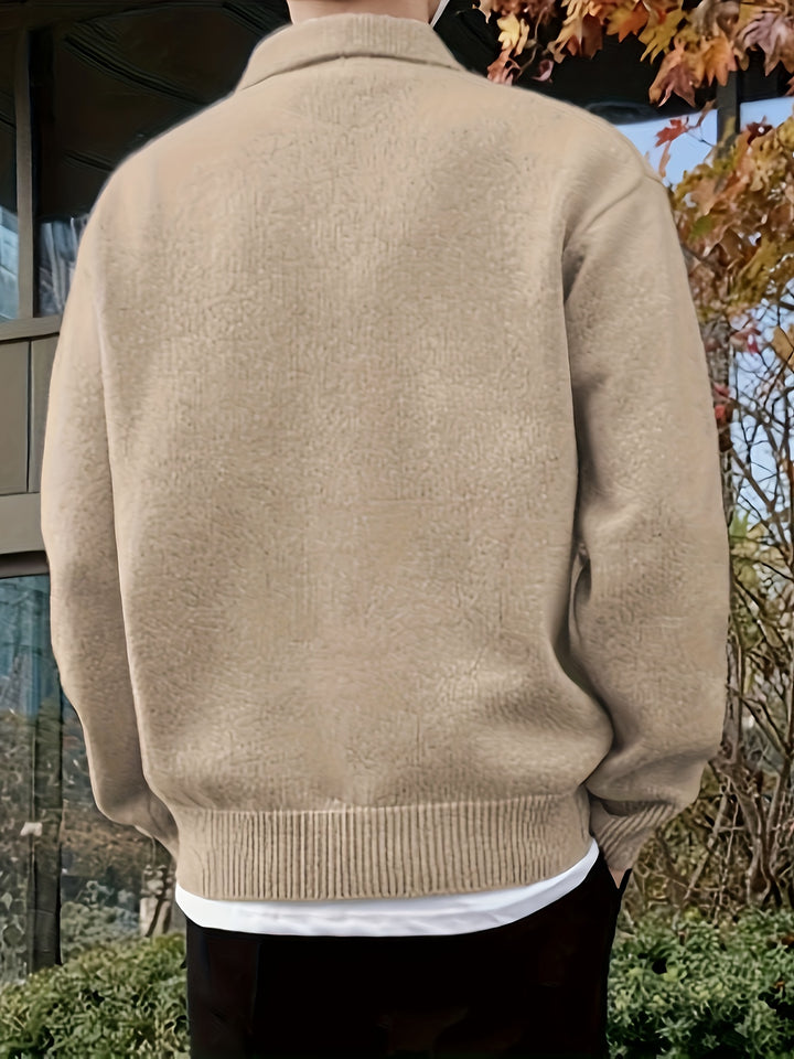 Sebastian | Relaxed Knit Polo Sweater