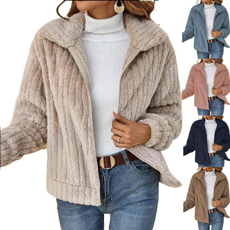 Nancy | Cozy Textured Zip Jacket