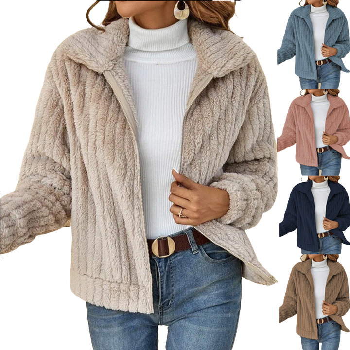 Nancy | Cozy Textured Zip Jacket