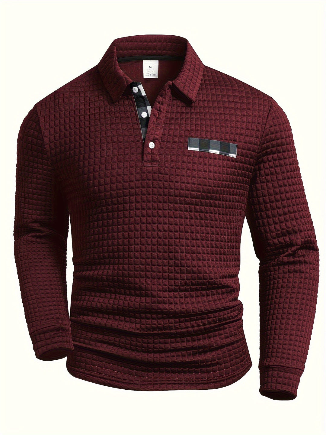 Hollis | Textured Long-Sleeve Polo Shirt