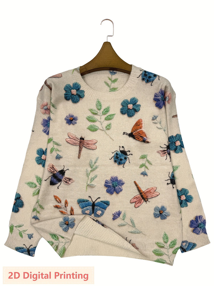 Coraline | Botanical Embroidered Sweater