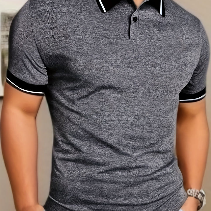 Larkin | Men's Knit Turn-Collar Polo
