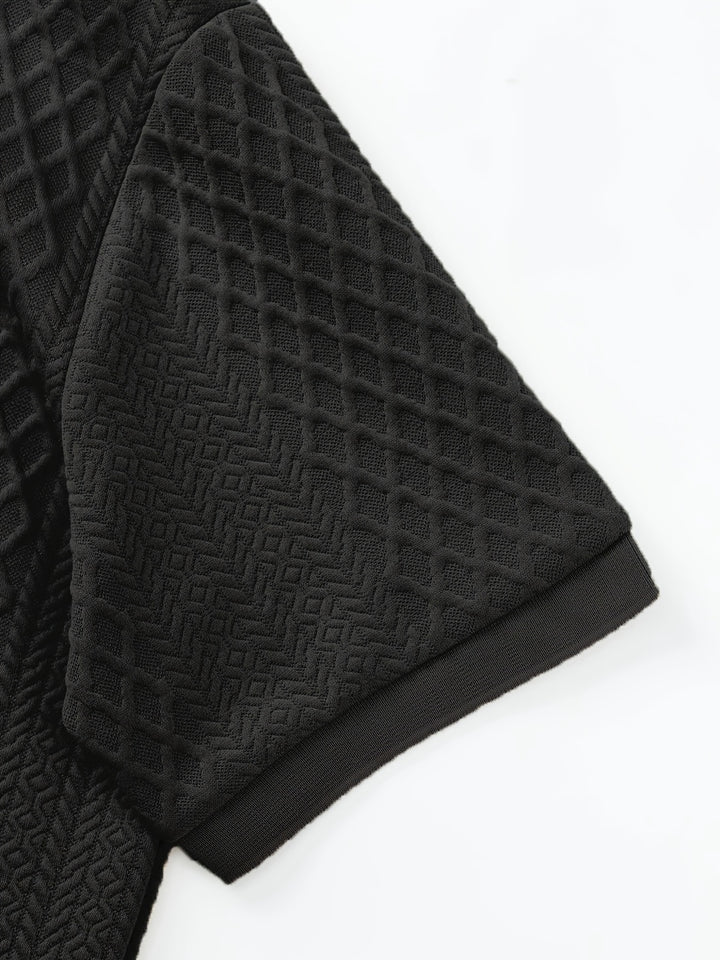 Elias | Textured Short-Sleeve Polo Shirt