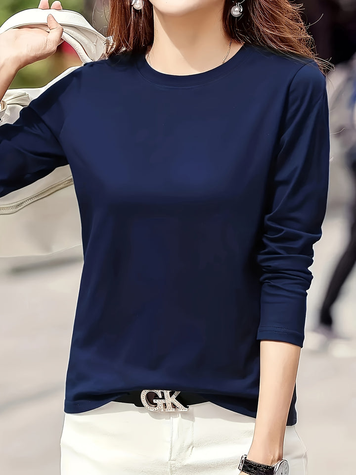 Elaine | Refined Crew Neck Top