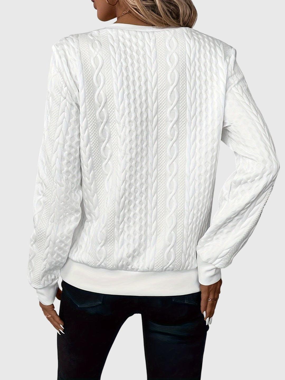 Romy | Textured Zip-Neck Sweater