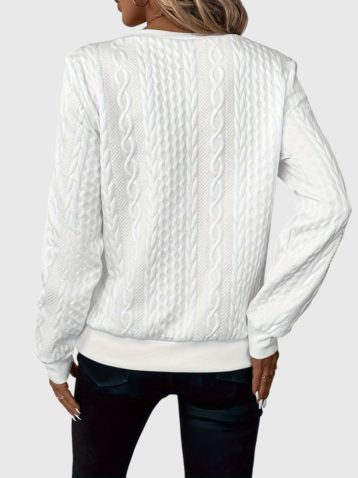 Romy | Textured Zip-Neck Sweater