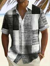 Gable | Men's Coloured Geometric Short Sleeve Shirt