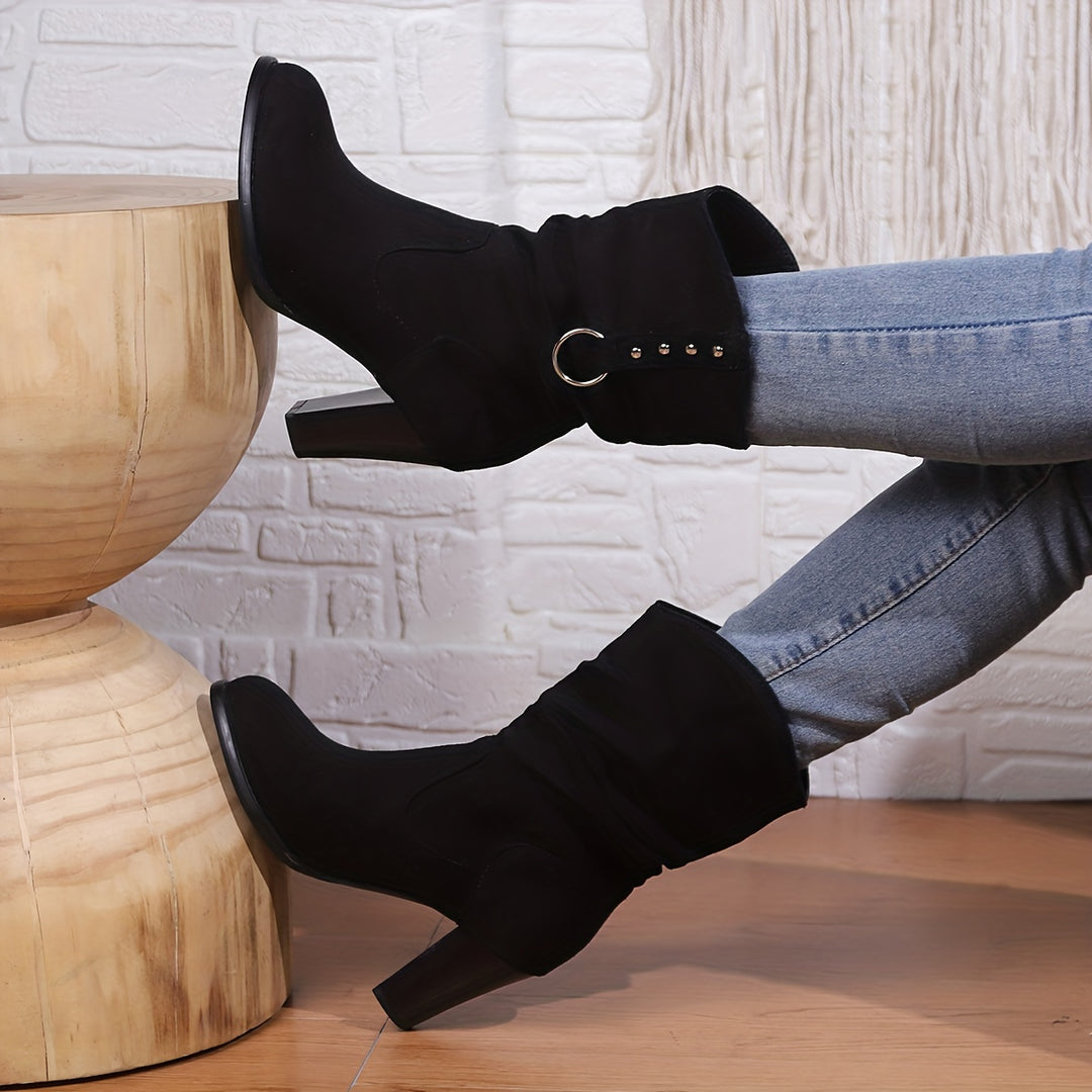 Joan | Slouchy Western Heeled Boots