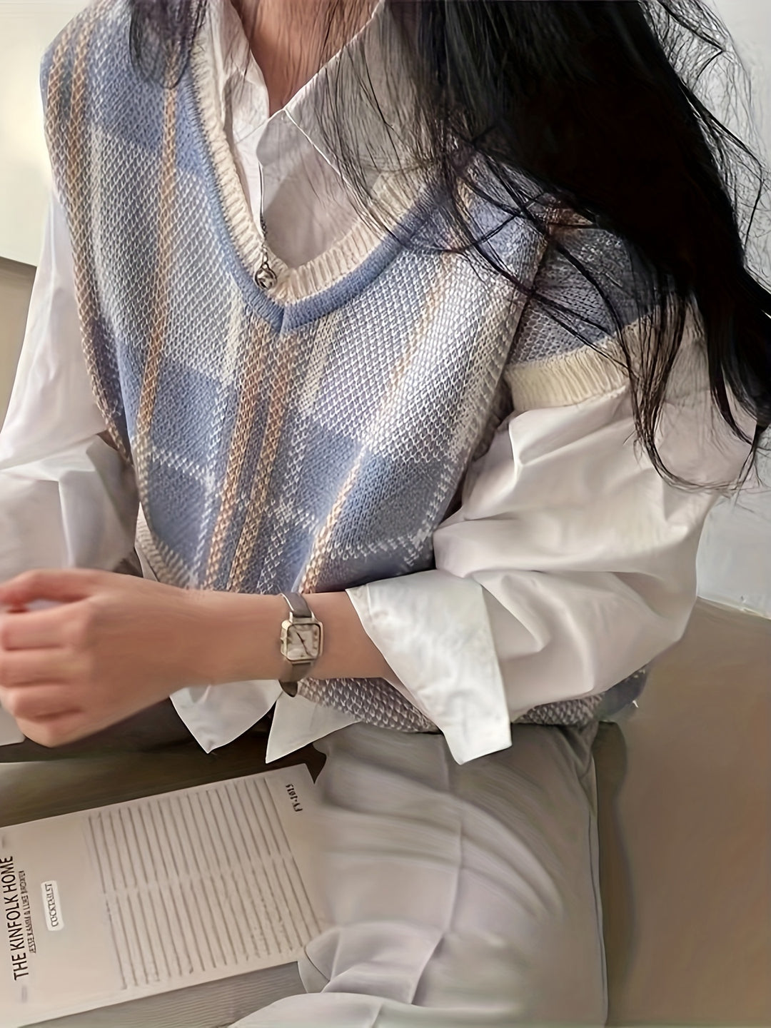 Cleo | Timeless Argyle Sweater Vest
