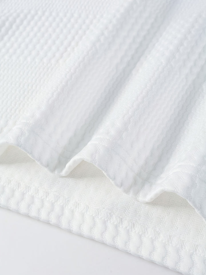 Weston | Textured Long Sleeve Polo Shirt