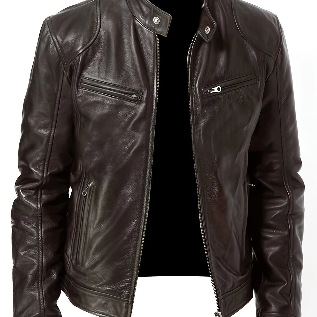 Vaughn | Stand-Collar Moto Jacket