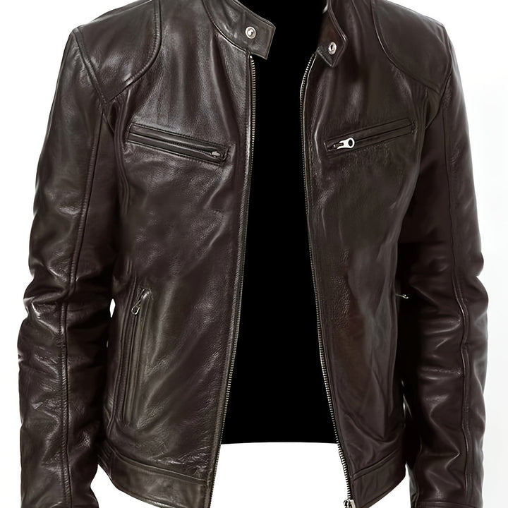 Vaughn | Stand-Collar Moto Jacket