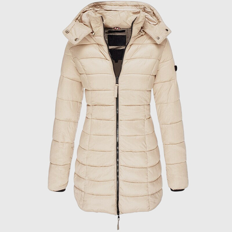 Verena | Longline Quilted Hooded Coat