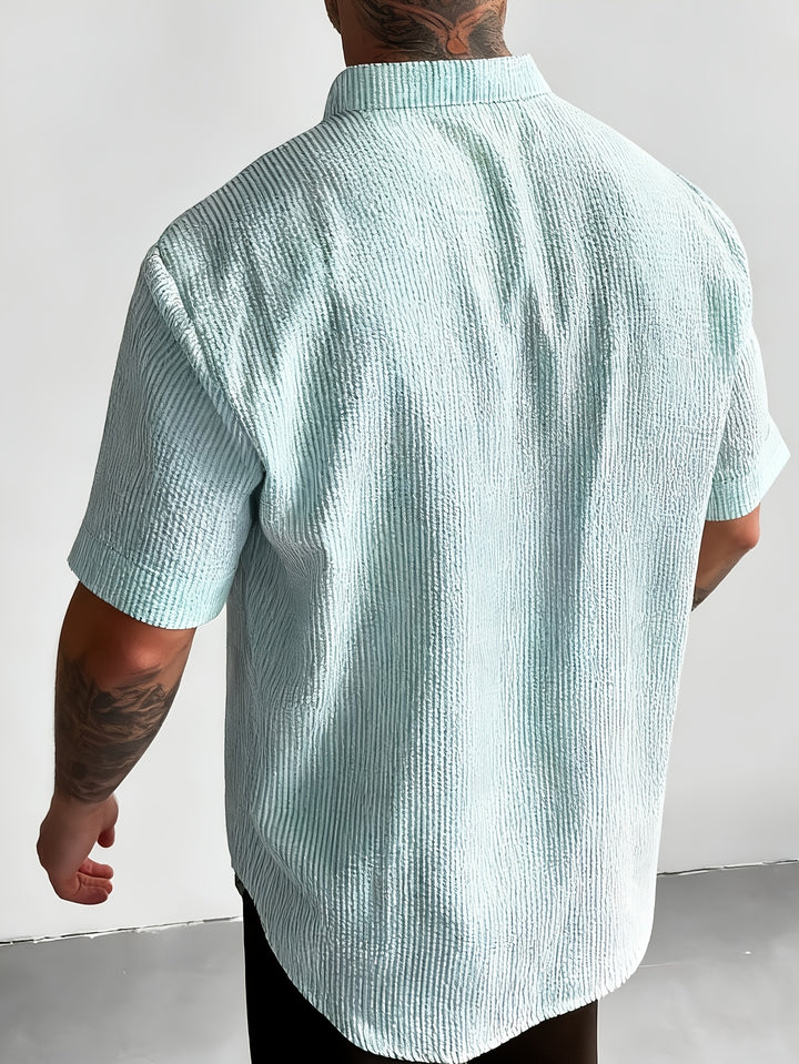 Ledger | Men's Seersucker Striped Short Sleeve Shirt