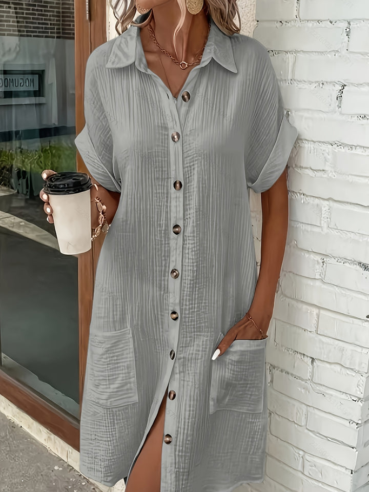 Estelle | Relaxed Button-Front Shirt Dress