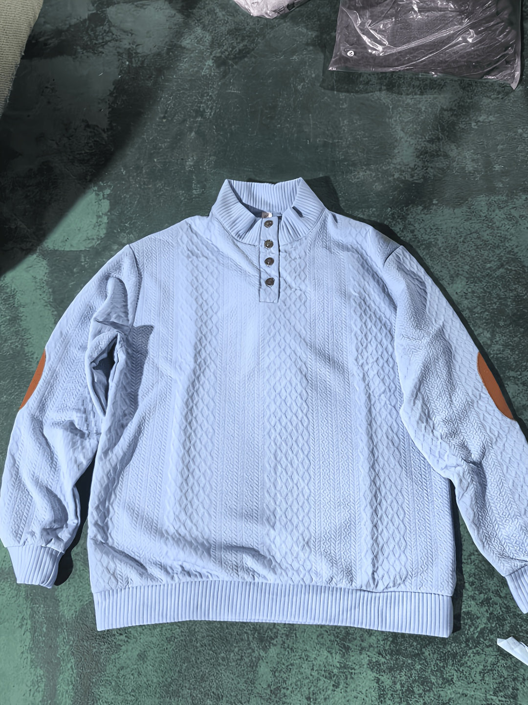 Hudson | Cable-Knit Button Henley Sweater