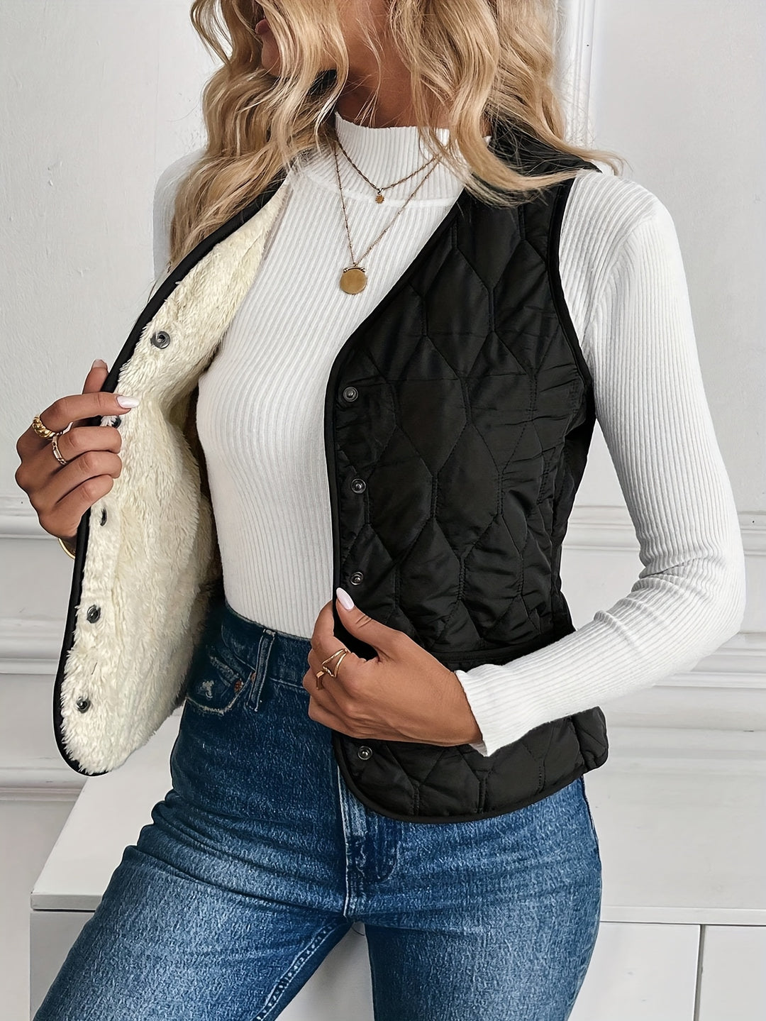 Freya | Cozy Reversible Quilted Vest