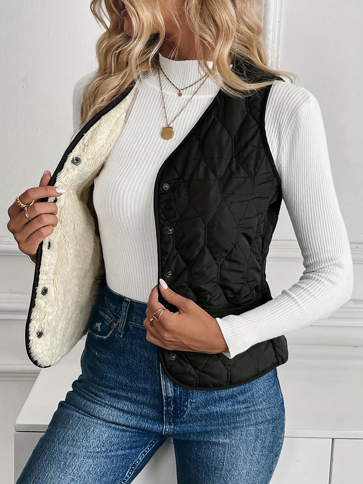 Freya | Cozy Reversible Quilted Vest