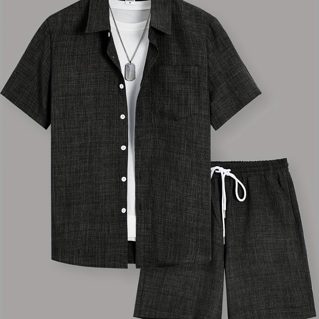 Lawson | Men's Lapel Shirt & Shorts Set