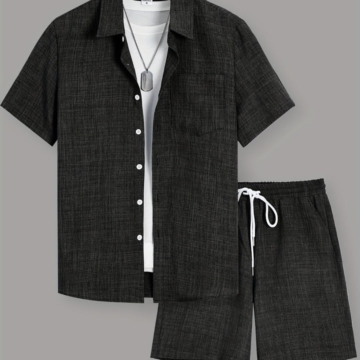 Lawson | Men's Lapel Shirt & Shorts Set