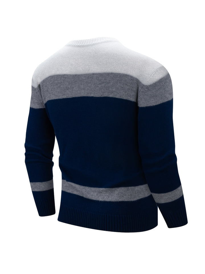 Landon | Textured Colourblock Pullover