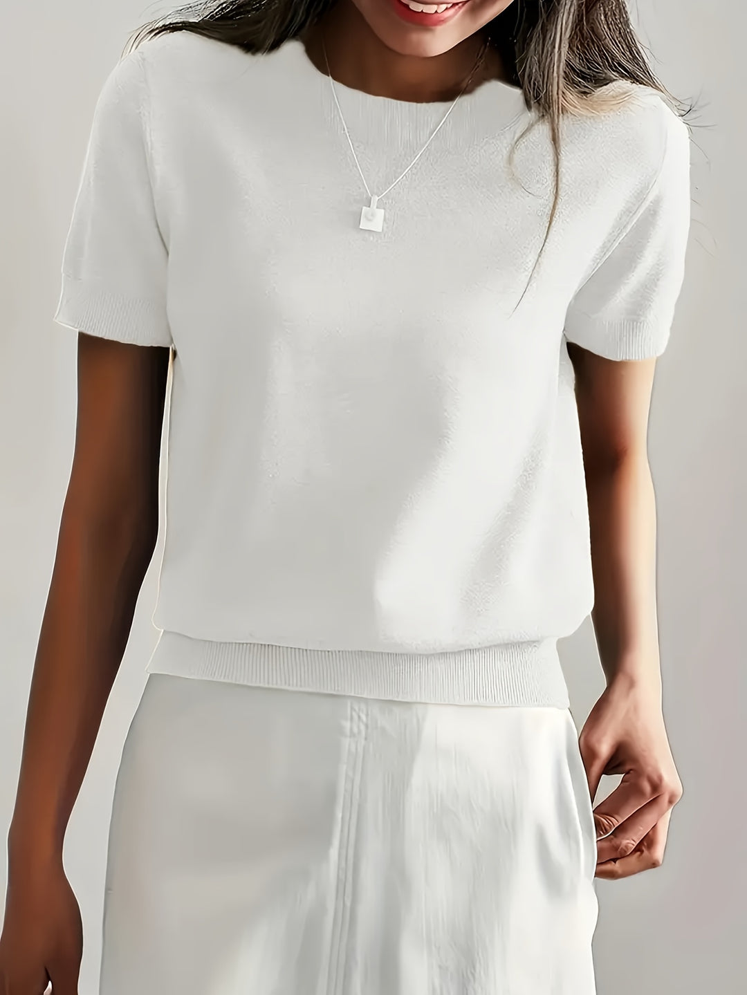Margot | Refined Short-Sleeve Knit Top