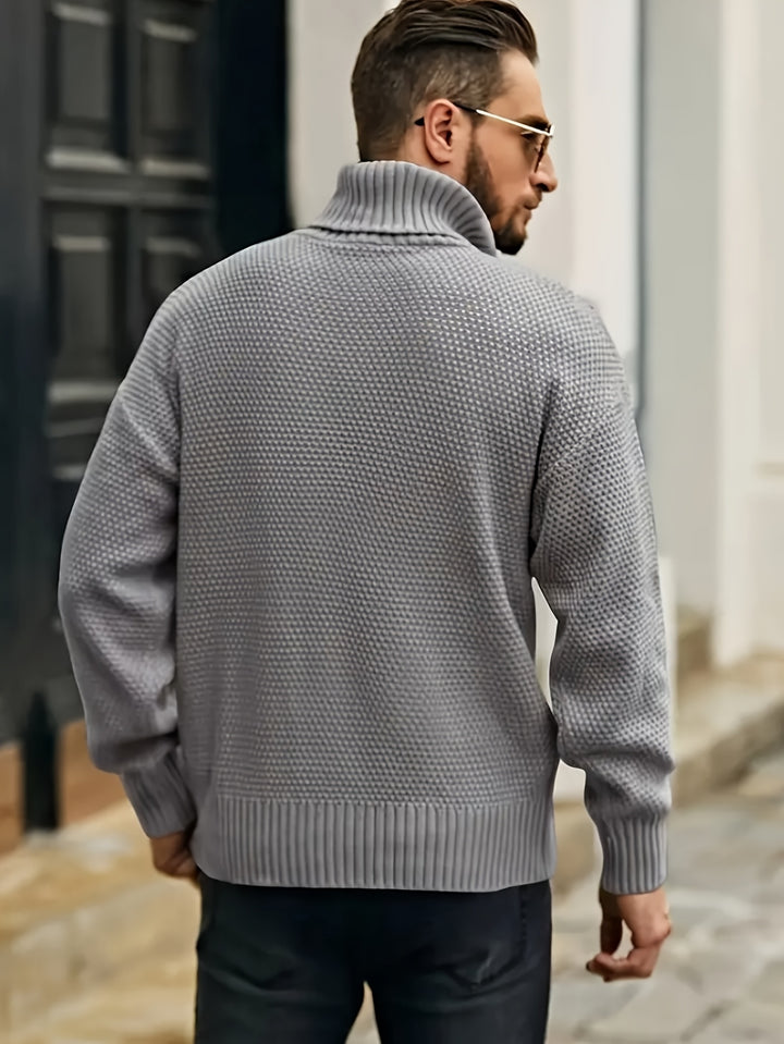 Garrett | Classic Cable-Knit Turtleneck Sweater