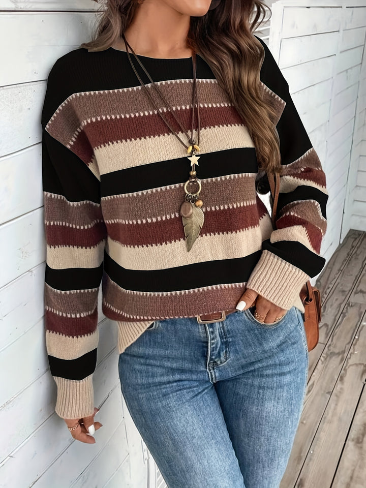 Marisol | Striped Round-Neck Sweater