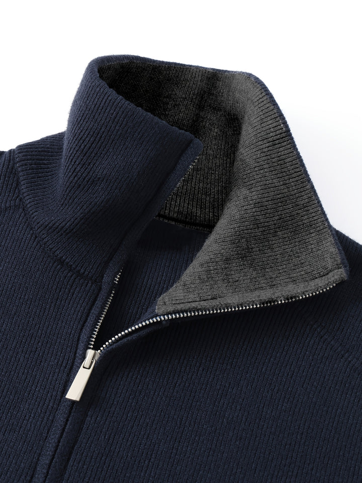 Rutherford | Zip-Up High-Neck Cardigan
