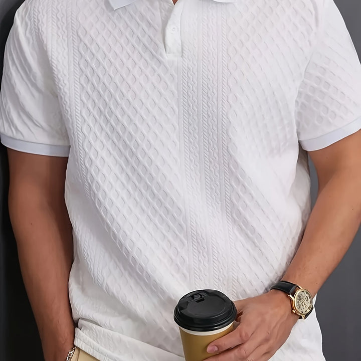 Elias | Textured Short-Sleeve Polo Shirt