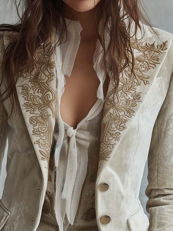 Audrey | Embroidered Tailored Blazer