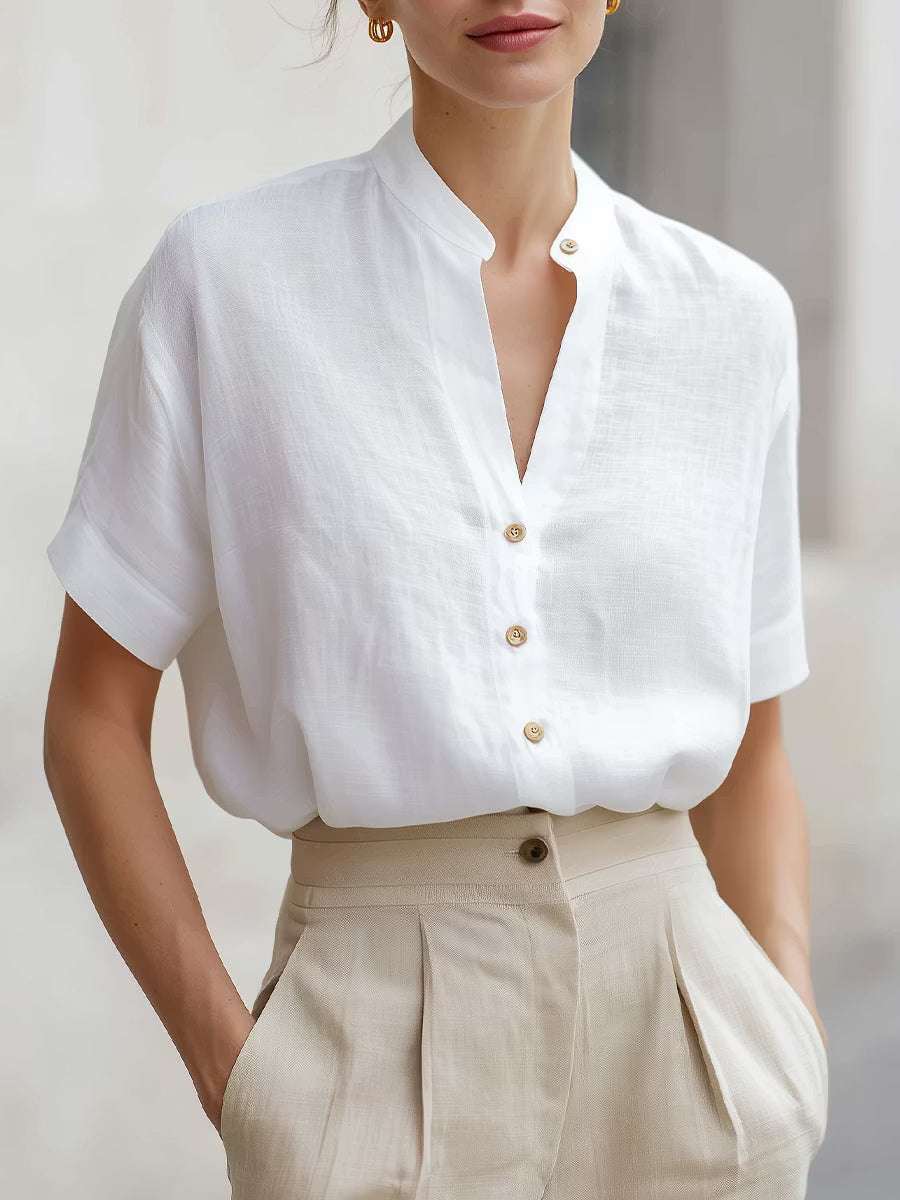 Margot | Refined Stand-Collar Blouse