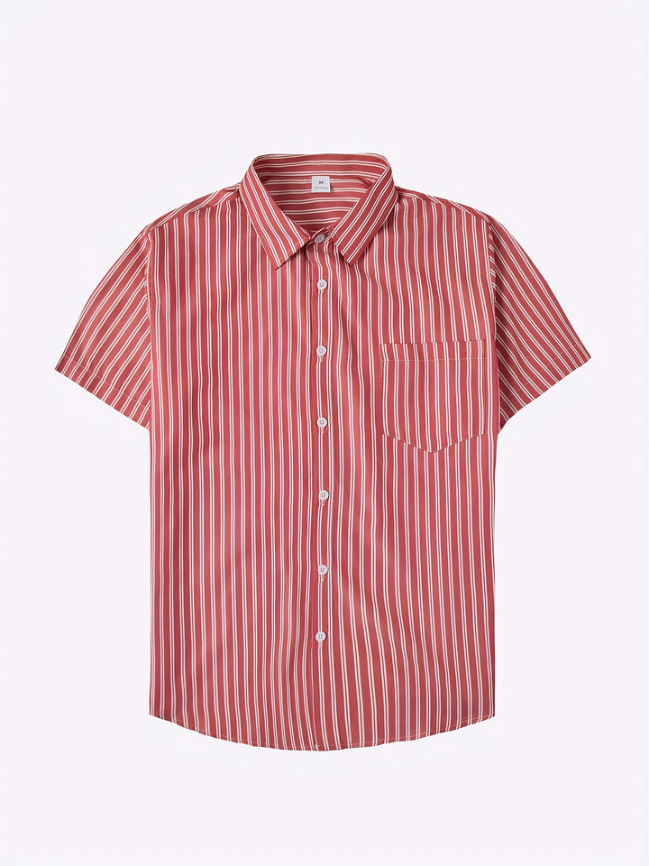Miles | Men's Striped Lightweight Short Sleeve Shirt