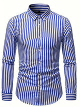 Roland | Men's British Stripe Long Sleeve Shirt