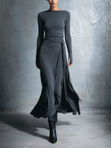 Liliana | Draped Side-Tie Maxi Dress