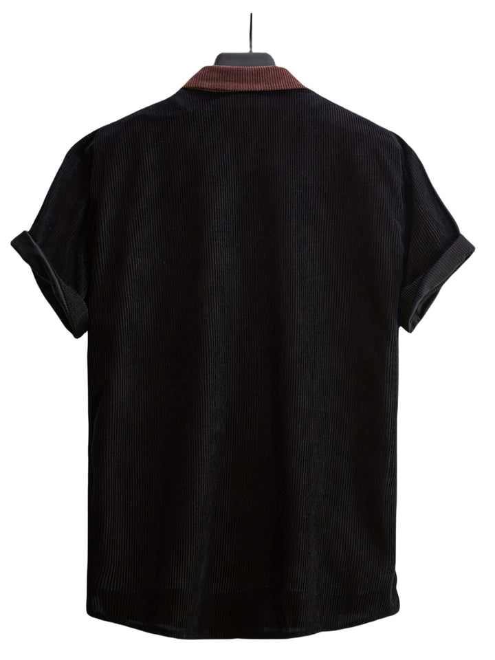 Dexter | Men's Bohemian Patchwork Button-Up Shirt