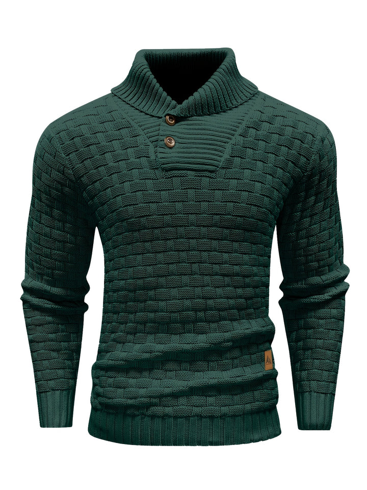 Cormac | Textured Shawl-Collar Sweater