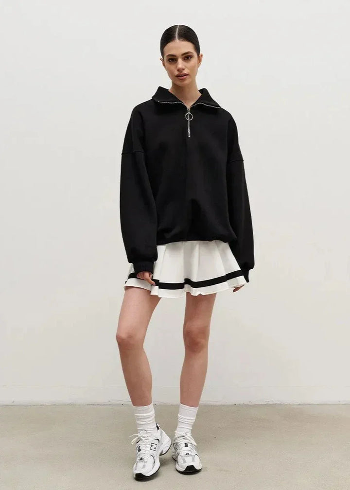 Rhea | Relaxed Half-Zip Sweater