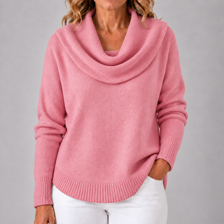 Cara | Draped Cowl Neck Sweater