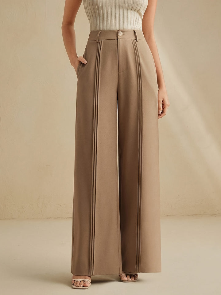Claudia | Pleated Wide-Leg Trousers