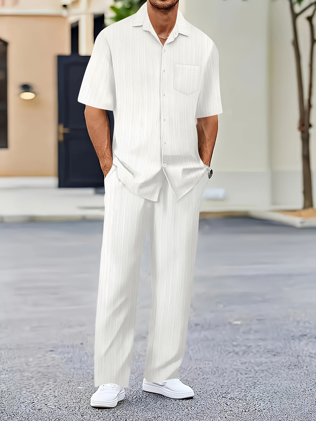 Landon | Men's Short Sleeve Shirt & Trousers Set