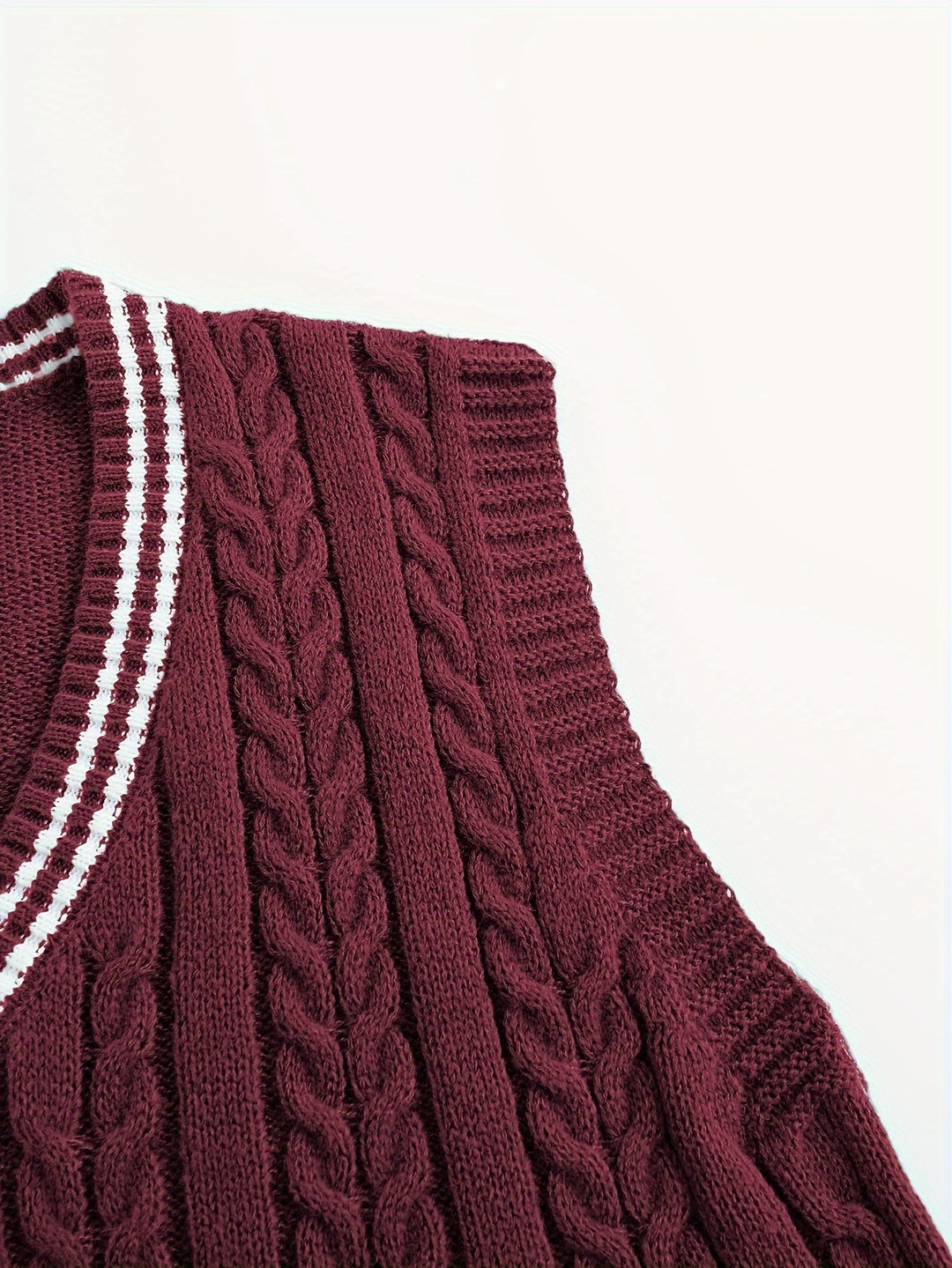 Winston | Cable-Knit V-Neck Sweater Vest