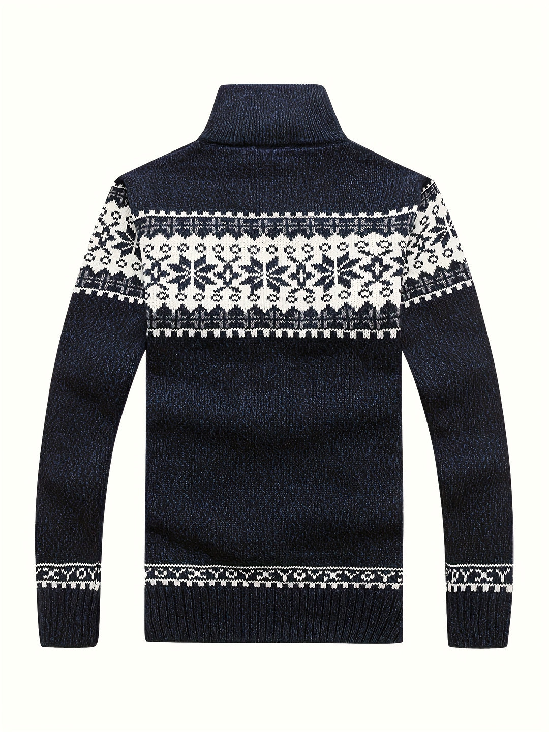 Gregory | Snowflake-Knit Zip Cardigan