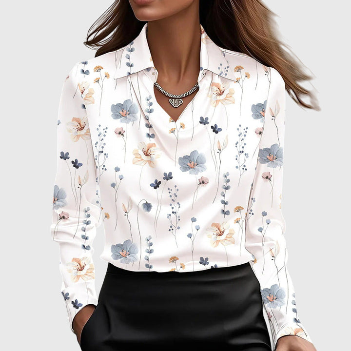 Vanessa | Draped-Neck Blouse