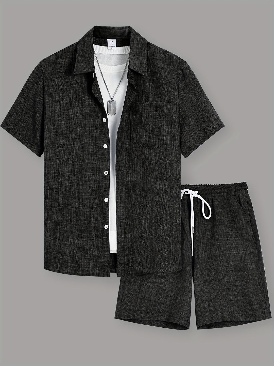 Lawson | Men's Lapel Shirt & Shorts Set
